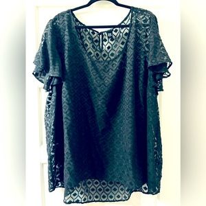 Sheer Geometric Patterned Torrid Top